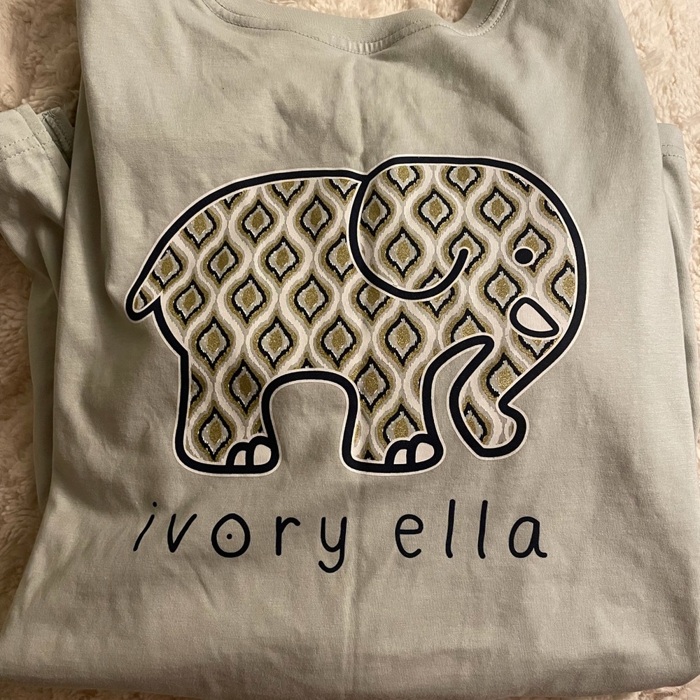 Brand new ivory Ella long sleeve light sage shirt